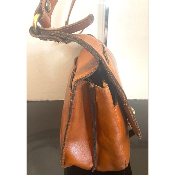 Patricia Nash Saddle Crossbody Leather Bag  London Heritage Collection Brown - Picture 8 of 15